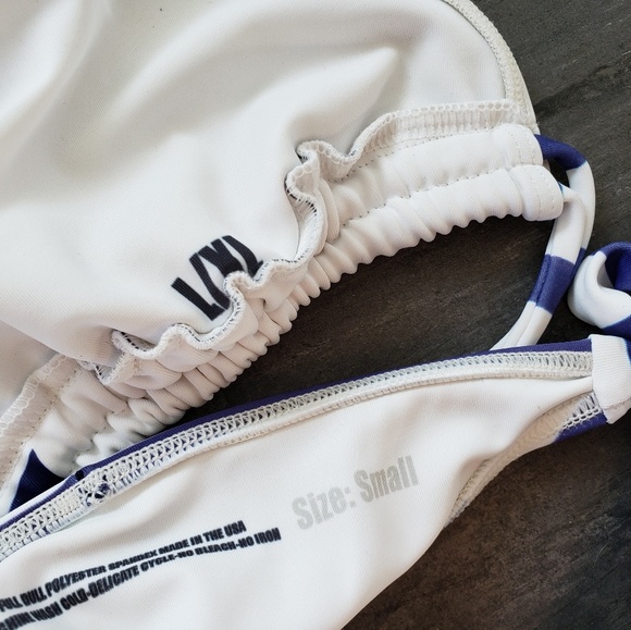 White Navy Sea Marquee Bikini Set - Picture 5 of 6